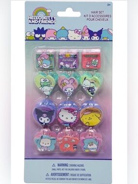 Hello Kitty and Friends Hair Accessories Set, 12 Pack NWT